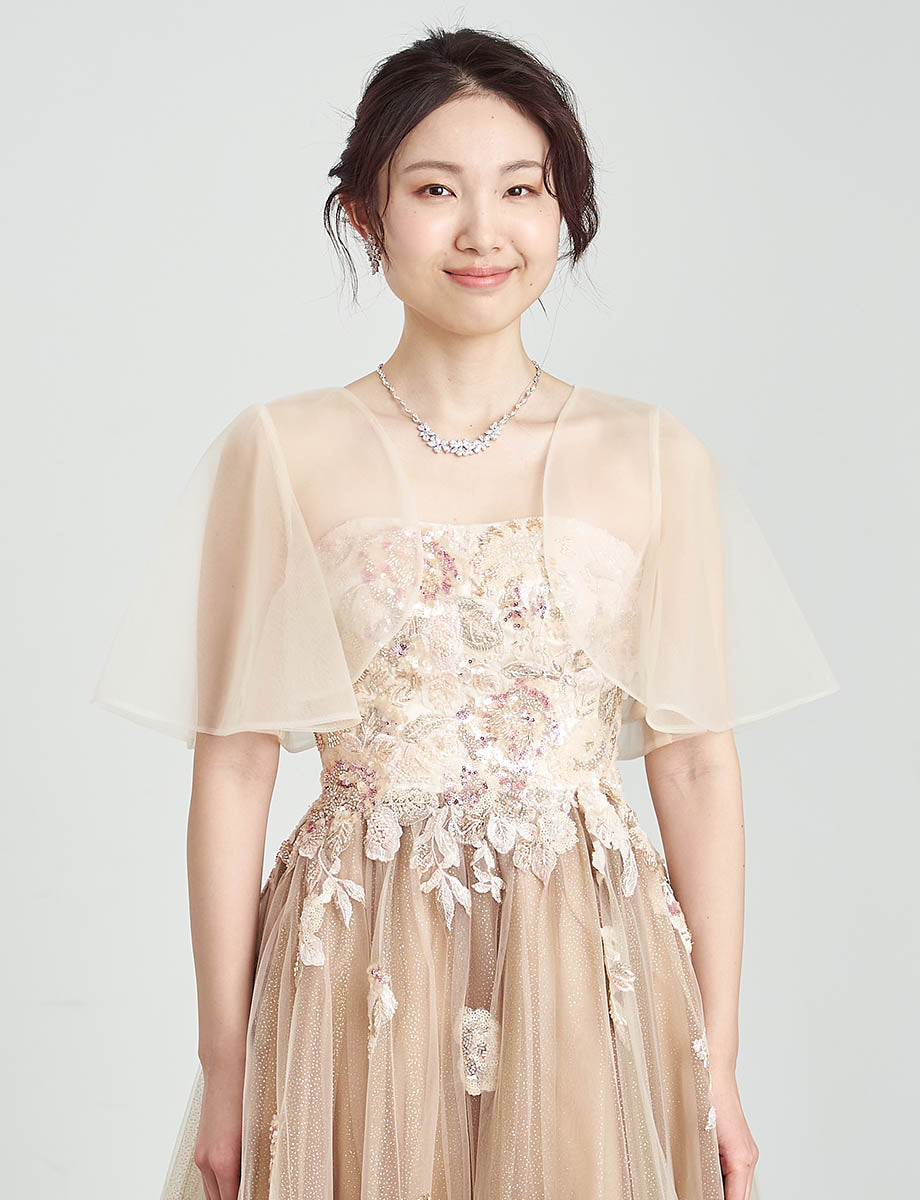 アンティーク雑貨 Pale Apricot Tulle Bolero Plain tulle bolero – Tulip Bridal
