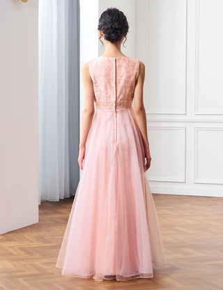 後ろファスナー仕様のジュニアドレス ピンク|コンクール向け・140〜160cm対応