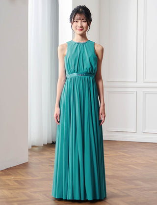 コンクール用ジュニアドレス|ダークマリン ロング丈ドレス・140〜160cm対応