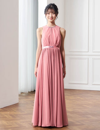 コンクール用ジュニアドレス|ピンク ロング丈ドレス・140〜160cm対応