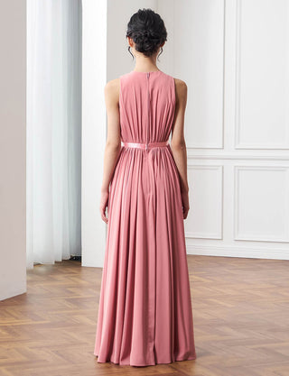 後ろファスナー仕様のジュニアドレス ピンク|コンクール向け・140〜160cm対応