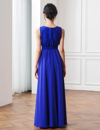 後ろウエストャーリング仕様のジュニアドレス ブルーネイビー|コンクール向け・140〜160cm対応