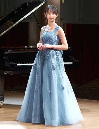 ジュニア コンクールドレス 演奏会 フルートドレス TWJ9136-BLGY
