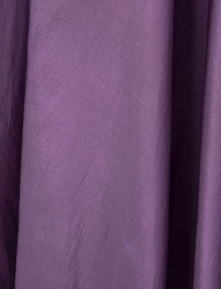 TWEED DRESS(ツイードドレス)のプラムロングドレス・タフタ|TH1432-1-PMのスカート生地拡大画像です。