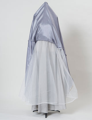 TWEED DRESS(ツイードドレス)のダークグレーロングドレス・チュール|TN2015-DGYのスカートパニエ画像です。