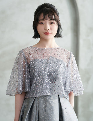 TWEED DRESS・MB8811-SIL