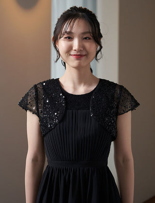 TWEED DRESS・MB8813-BK