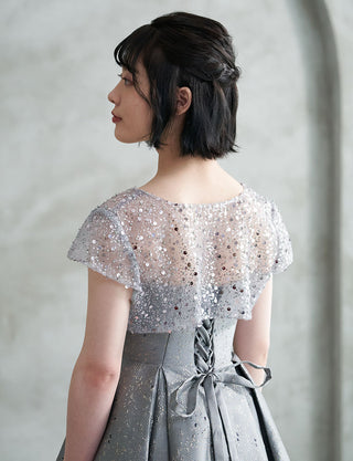 TWEED DRESS・MB8813-SIL