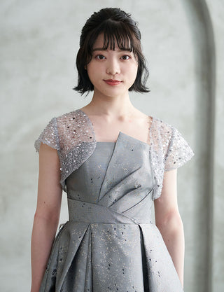 TWEED DRESS・MB8813-SIL