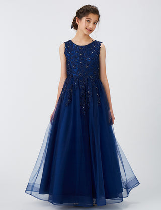 演奏会ドレス コンクール用 ピアノジュニアドレス TWJ9106-BLNY