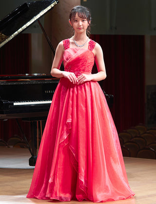 ジュニア コンクールドレス 演奏会 チェロドレス TWJ9135-RDPK