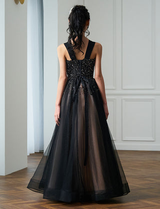 後ろ編み上げ紐仕様のジュニアドレス ビジュ ピンクベージュ|ピアノ演奏会向け・140〜160cm対応