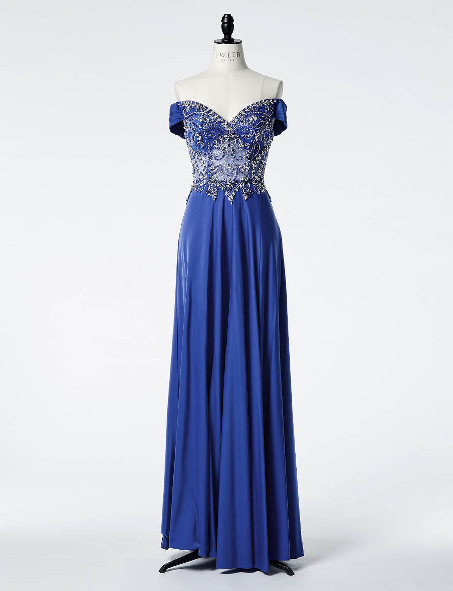 演奏会ドレス・ステージ衣装にお薦めシンプルAラインロングドレス