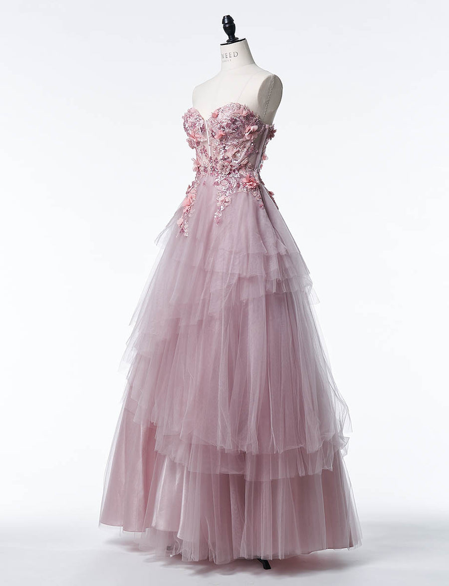 ステージドレス・演奏会ロングドレスならツイードドレス｜Aライン