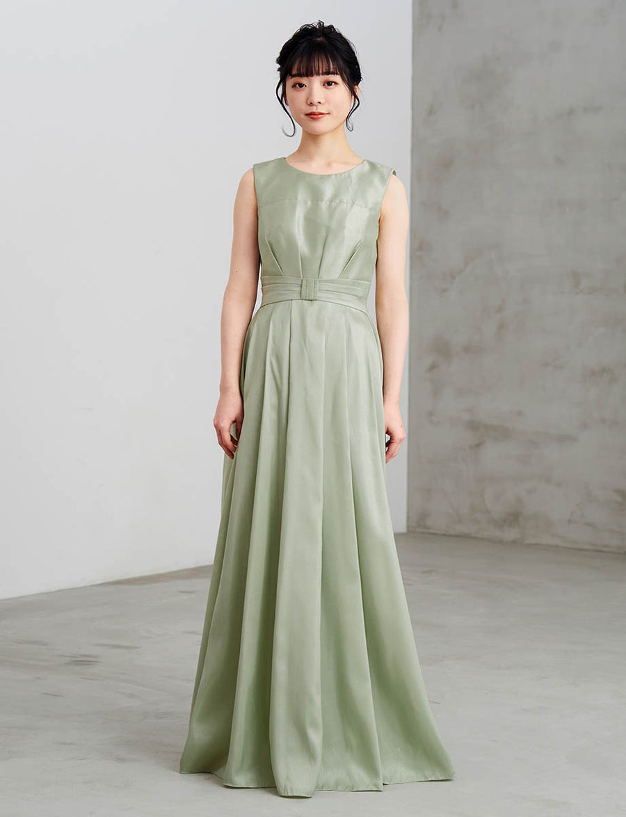 ロングドレス ノースリーブ ギルバー シャンタン 演奏会 発表会