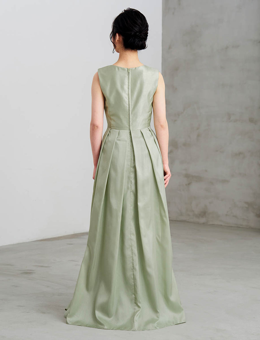 ロングドレス ノースリーブ ギルバー シャンタン 演奏会 発表会