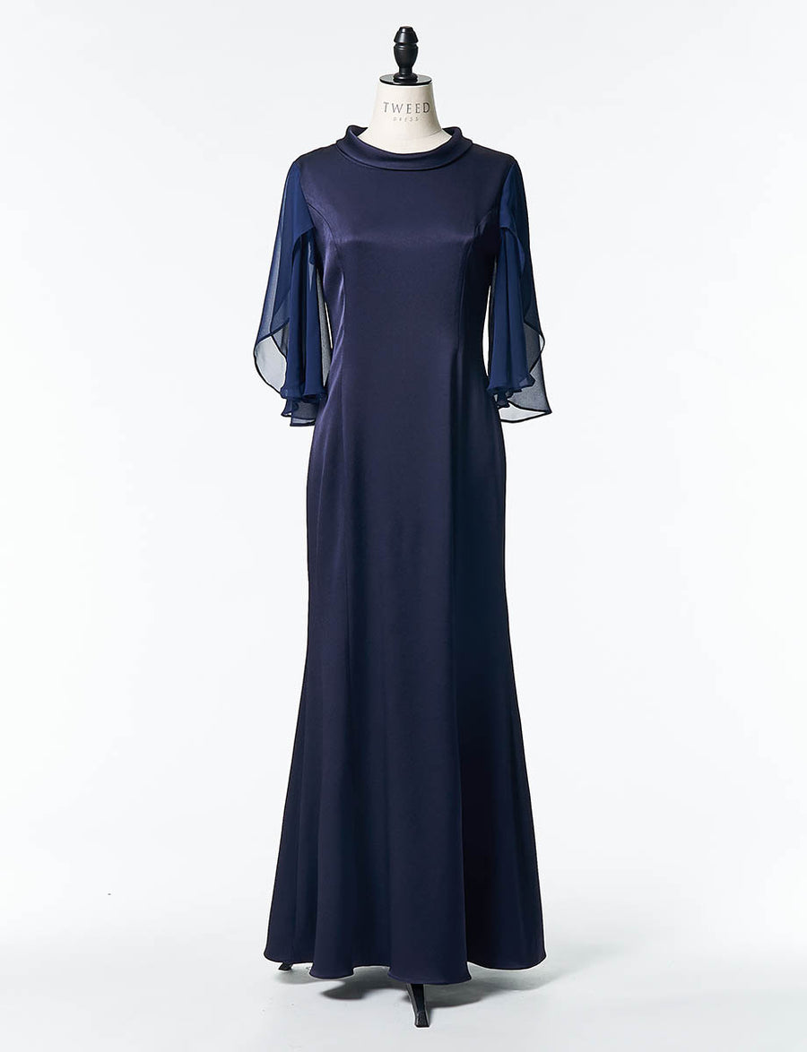 sheller ボックスプリーツツイードドレス　ネイビー sheller ボックスプリーツツイードドレス ネイビー