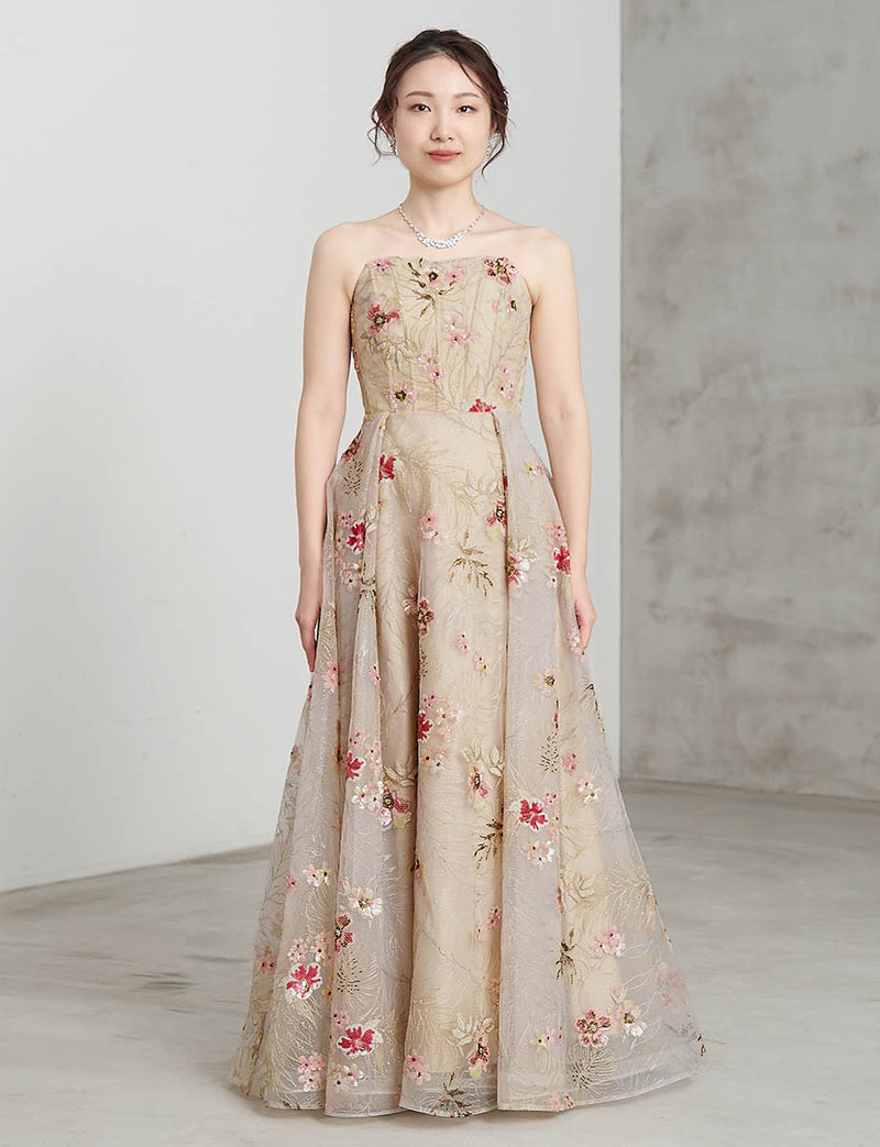 8/11まで✣美品 ✣TWEEDドレス✣ 即日発送します ロングドレス スモーキーブルー ジャガード 演奏会・ステージドレス