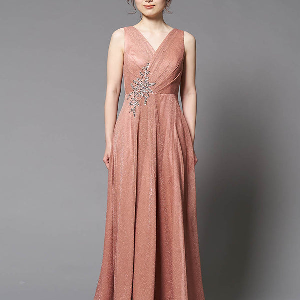 【最終値下】tweed dres/fine feathers 7号 演奏会ドレス・ステージドレスにお薦めダークオリーブロングドレス