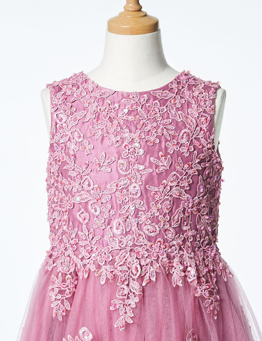 ピンクローズドレス TWEED KIDS・TK83803-PKR｜子供ドレス 発表