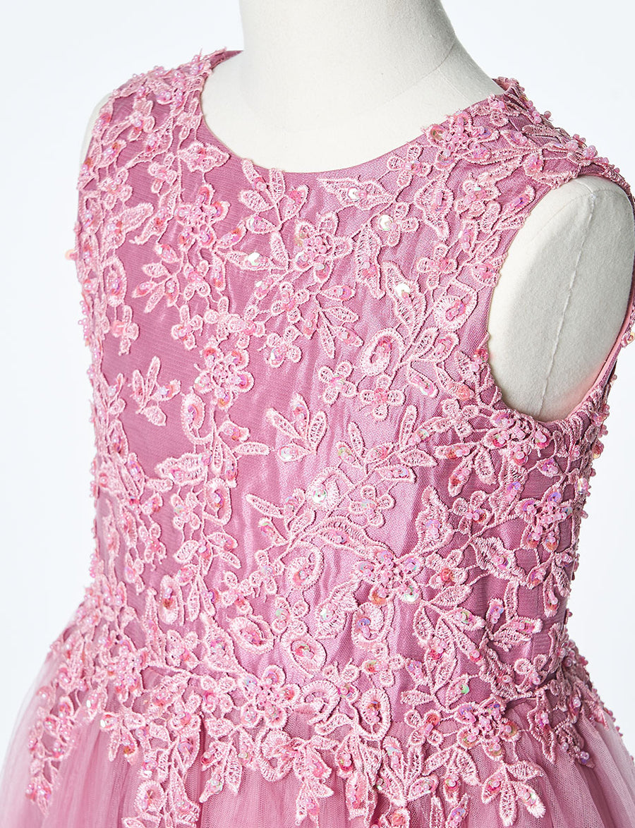 ピンクローズドレス TWEED KIDS・TK83803-PKR｜子供ドレス 発表