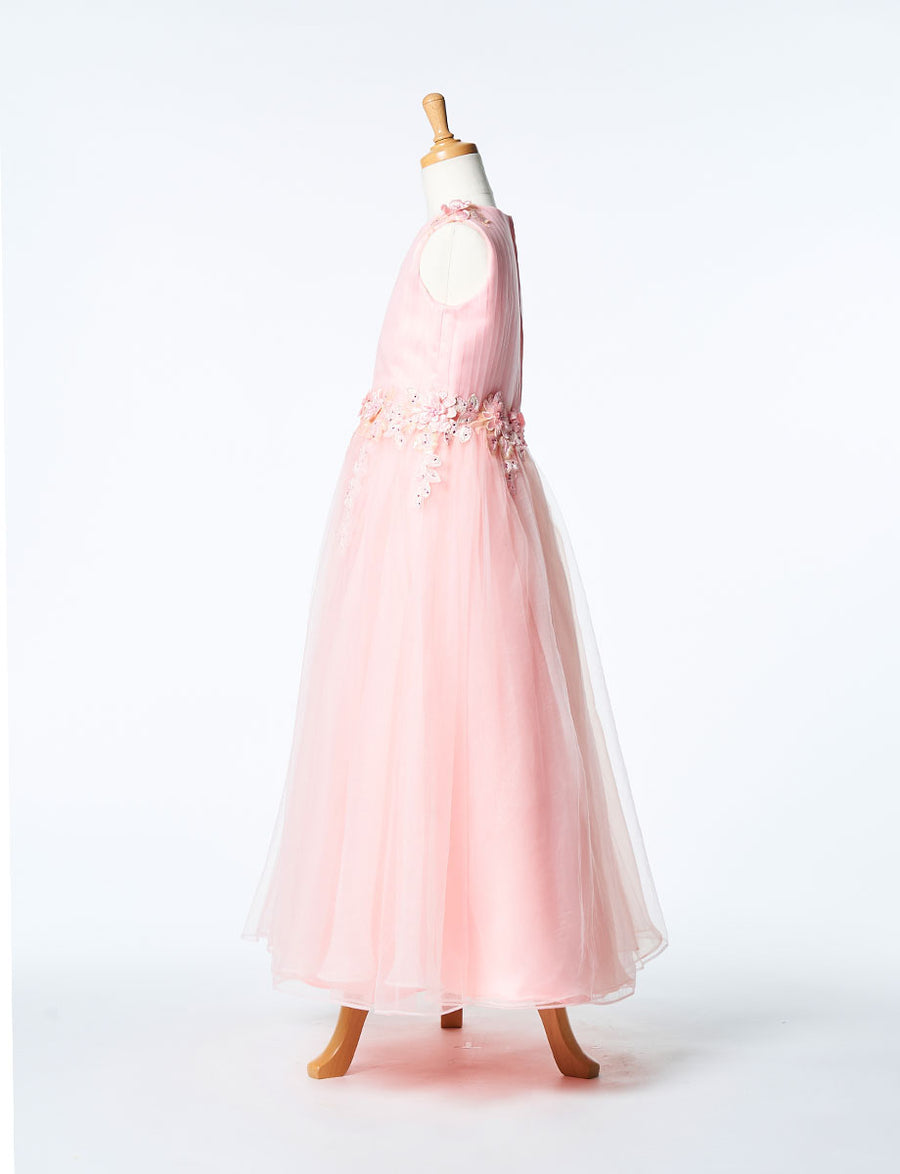 シェルピンクドレス TWEED KIDS・TK83805-SHPK｜子供ドレス 発表会