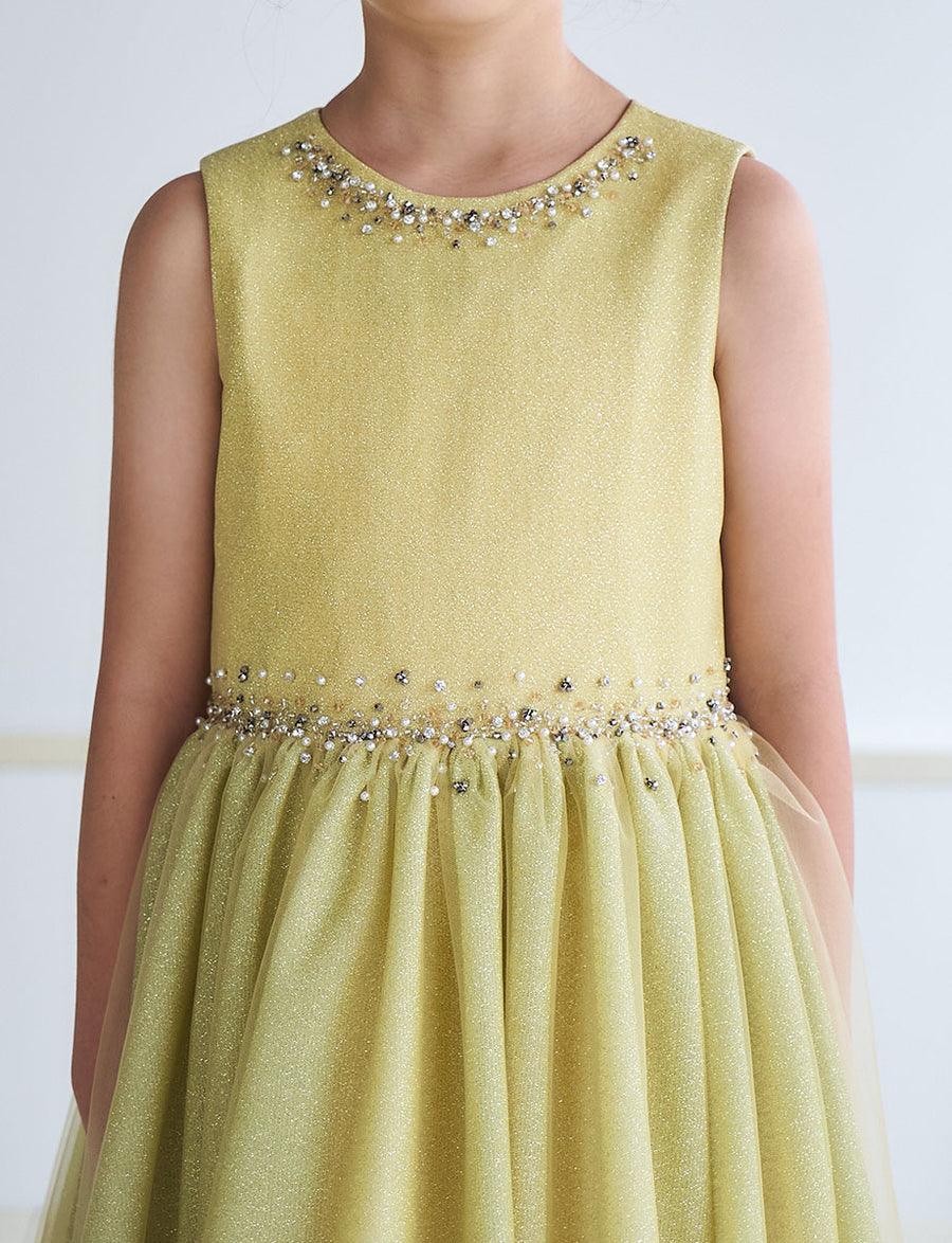 ゴールドドレス TWEED KIDS・TK83806-GD｜子供ドレス 発表会ドレス