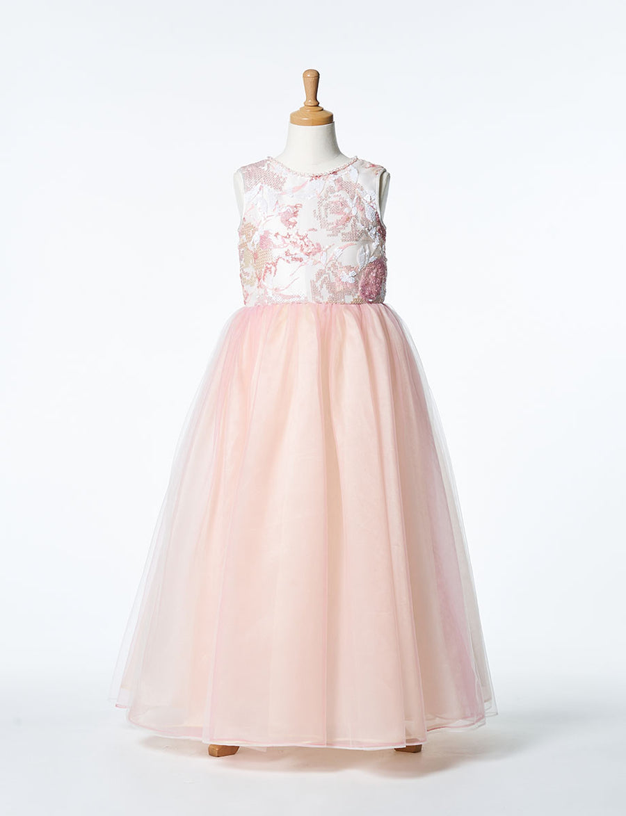 ピンクドレス TWEED KIDS・TK83809-PK｜子供ドレス 発表会ドレス