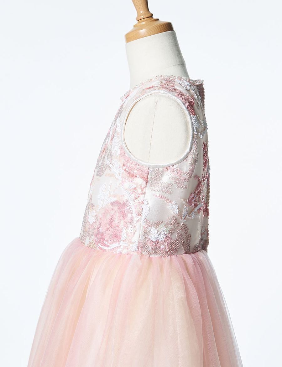 ピンクドレス TWEED KIDS・TK83809-PK｜子供ドレス 発表会ドレス