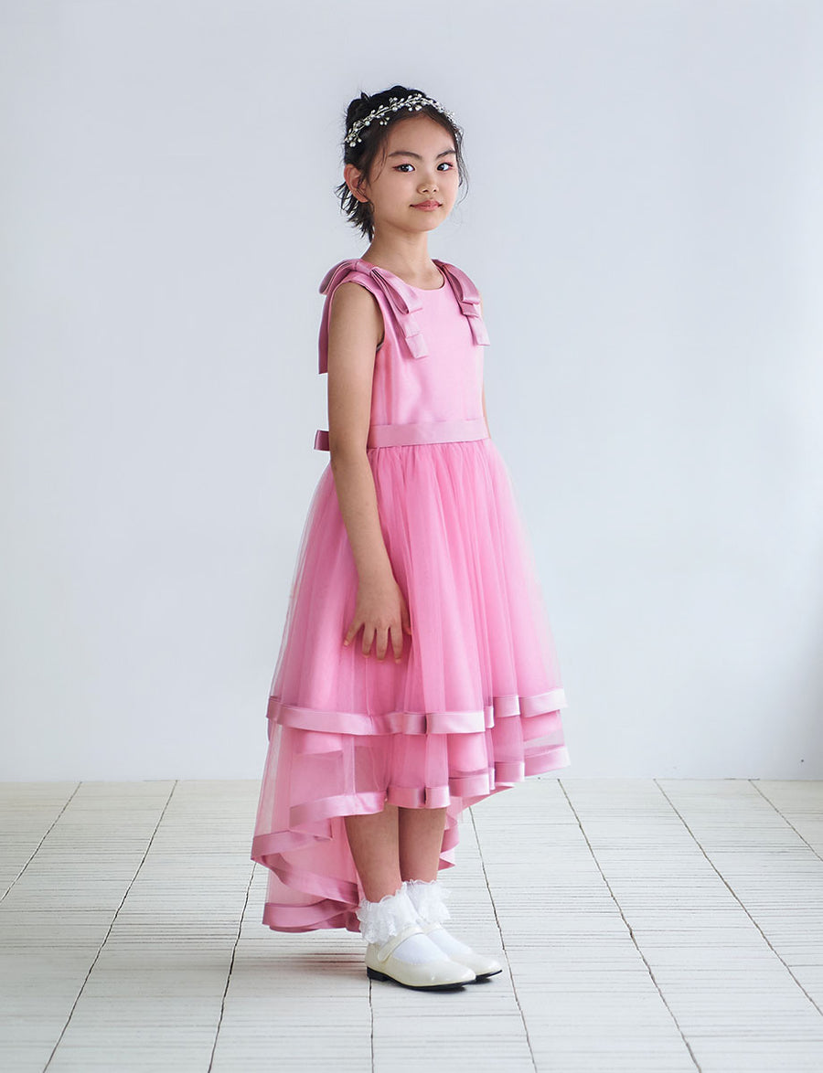 ピンクドレス TWEED KIDS・TK83811-PK｜子供ドレス 発表会ドレス