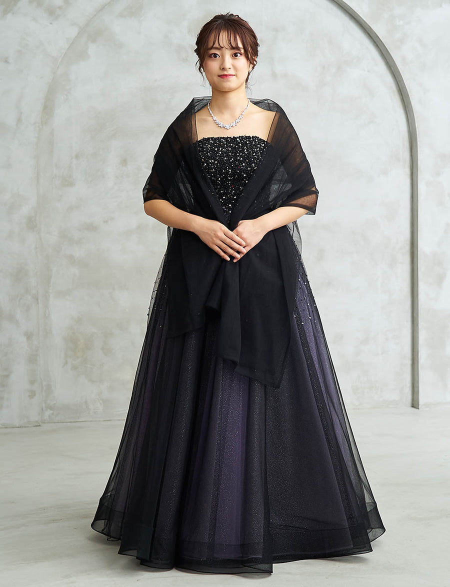 ラベンダーブラック ステージドレス・演奏会ドレスにお薦めロング