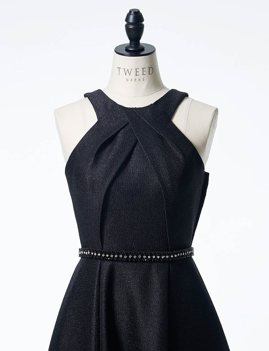 TWEED DRESS⭐︎9号⭐︎黒⭐︎演奏会ドレス ブラック 黒 ステージドレス 演奏会・コンクールドレス ツイード