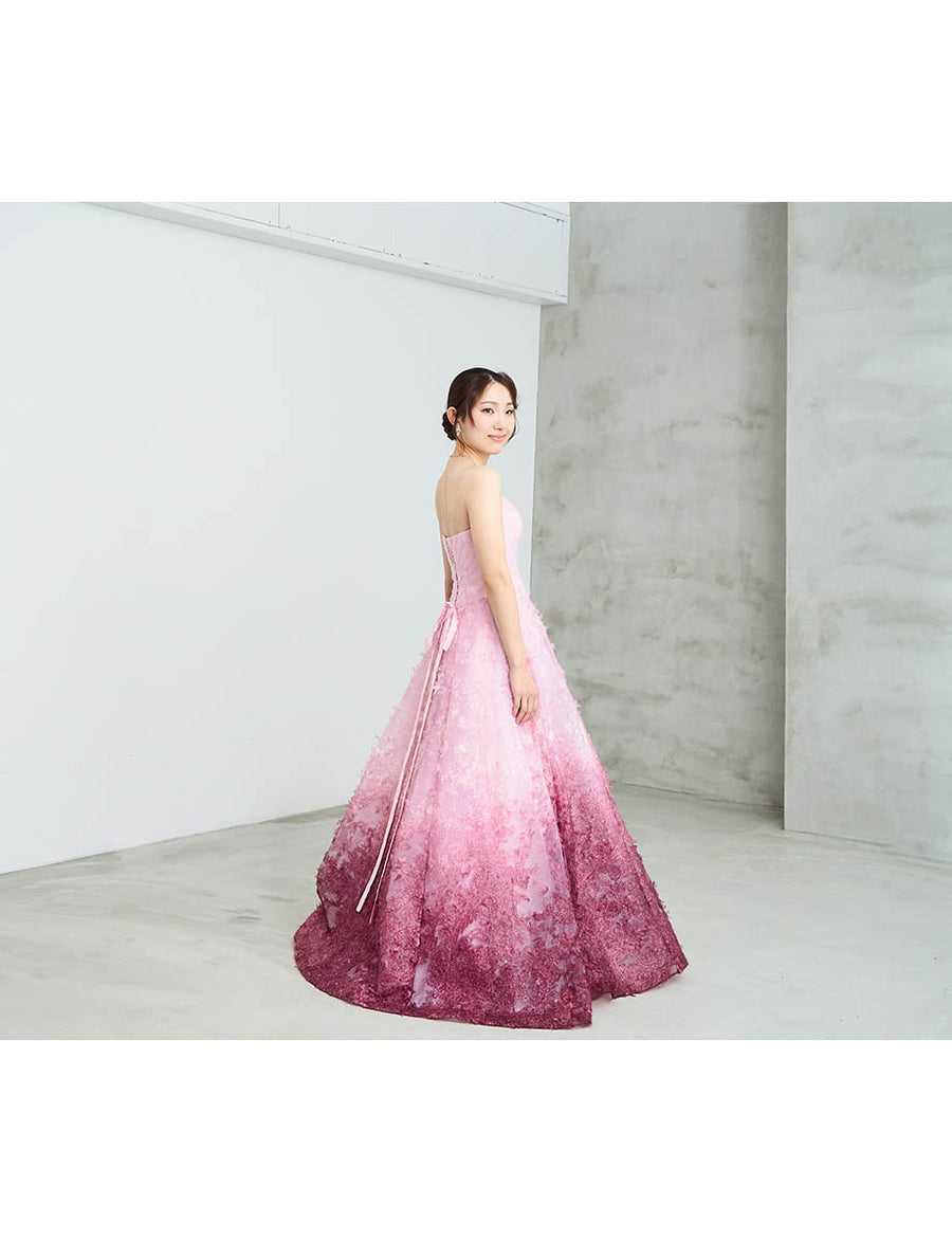 CCFashionsHawaiiフラドレスベアトップドレスフラダンス紫ピンク CCFashionsHawaiiフラドレスベアトップドレスフラダンス紫ピンク