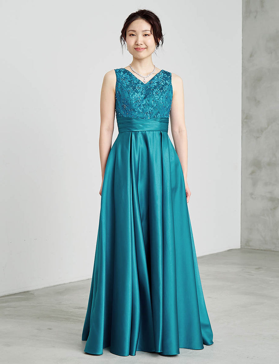 veautt ツイードロングドレス　グリーン veautt ツイードロングドレス グリーン