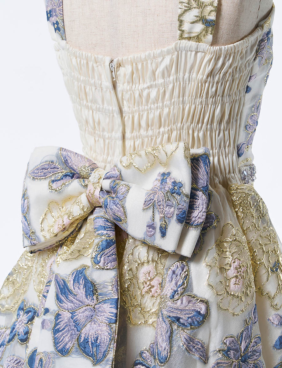 安心追跡【COAST】花柄オーガンザフルスカートドレス XS～Lサイズあり】花柄刺繍オーガンジーフレアロングキャバ