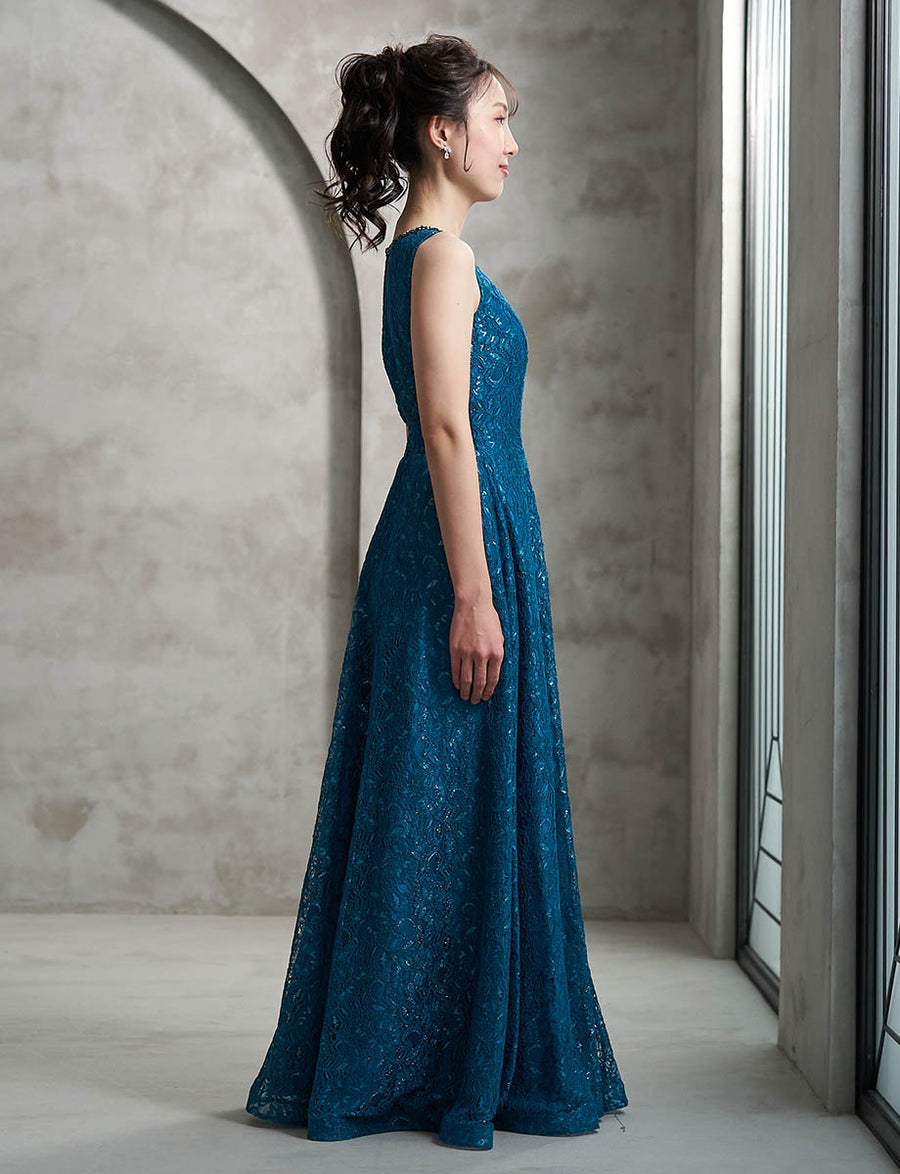 専用　ステージドレス　Fine Feathersミントグリーン 1１号 演奏会ドレス・ステージドレスにお薦めグリーンロングドレス｜Fine