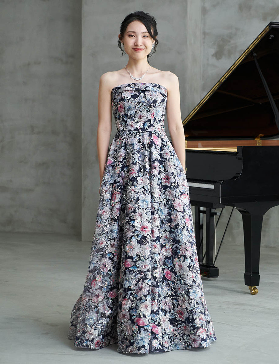 新品タグ付✨ ジュネビビアン ロングドレス ステージ衣装 パーティドレス 花柄 ジュネビビアンロングステージドレス - メルカリ