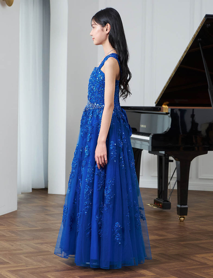 演奏会 コンクール 11号 tweed ツィードドレス　青緑ドレス 発表会 演奏会 コンクール 11号 tweed ツィードドレス 青緑ドレス 発表