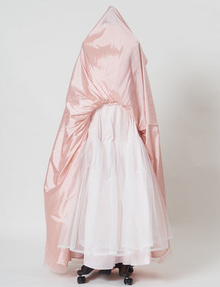 TWEED DRESS(ツイードドレス)のシェルピンクロングドレス・チュール｜TB1703-SHPKのスカートパニエ画像です。