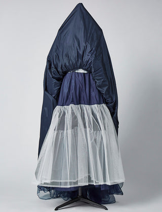 TWEED DRESS(ツイードドレス)のダークネイビーロングドレス・チュール｜TB1719-DNYのスカートパニエ画像です。