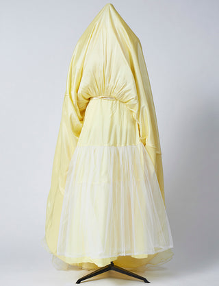 TWEED DRESS(ツイードドレス)のレモンイエローロングドレス・チュール｜TB1719-LYWのスカートパニエ画像です。