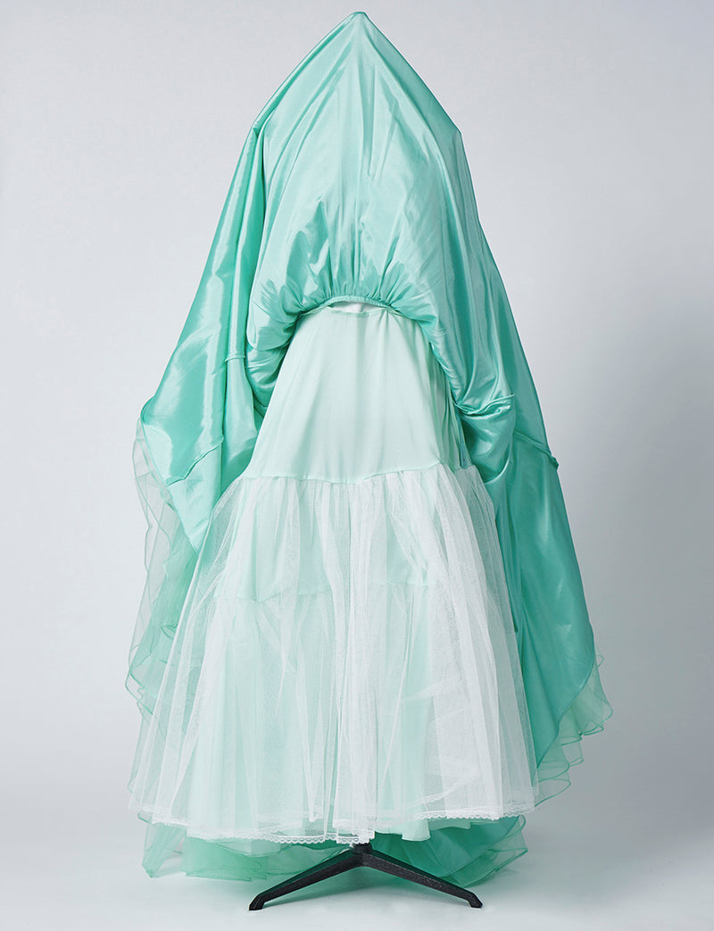 TWEED DRESS(ツイードドレス)のペールミントロングドレス・チュール｜TB1719-PMTのスカートパニエ画像です。