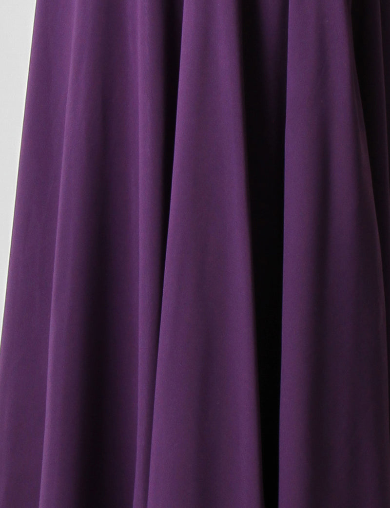 TWEED DRESS(ツイードドレス)のダークパープルロングドレス・シフォン｜TB1722-DPEのスカート裾拡大画像です。