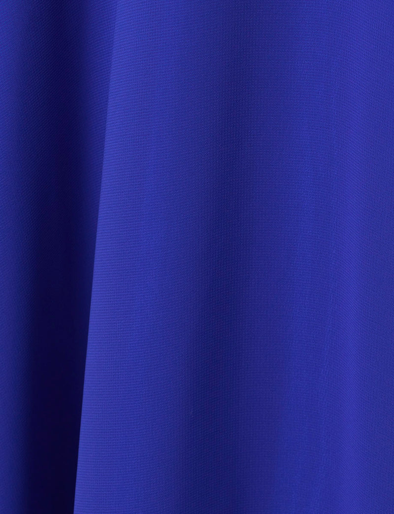 TWEED DRESS(ツイードドレス)のロイヤルブルーロングドレス・シフォン｜TB1722-RBLのスカート生地拡大画像です。