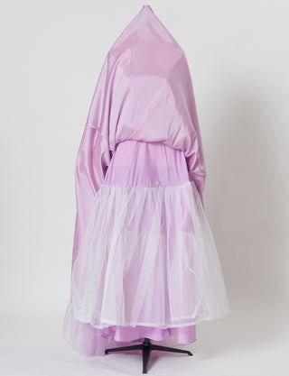 TWEED DRESS(ツイードドレス)のラベンダーロングドレス・チュール｜TB1723-LVのスカートパニエ画像です。