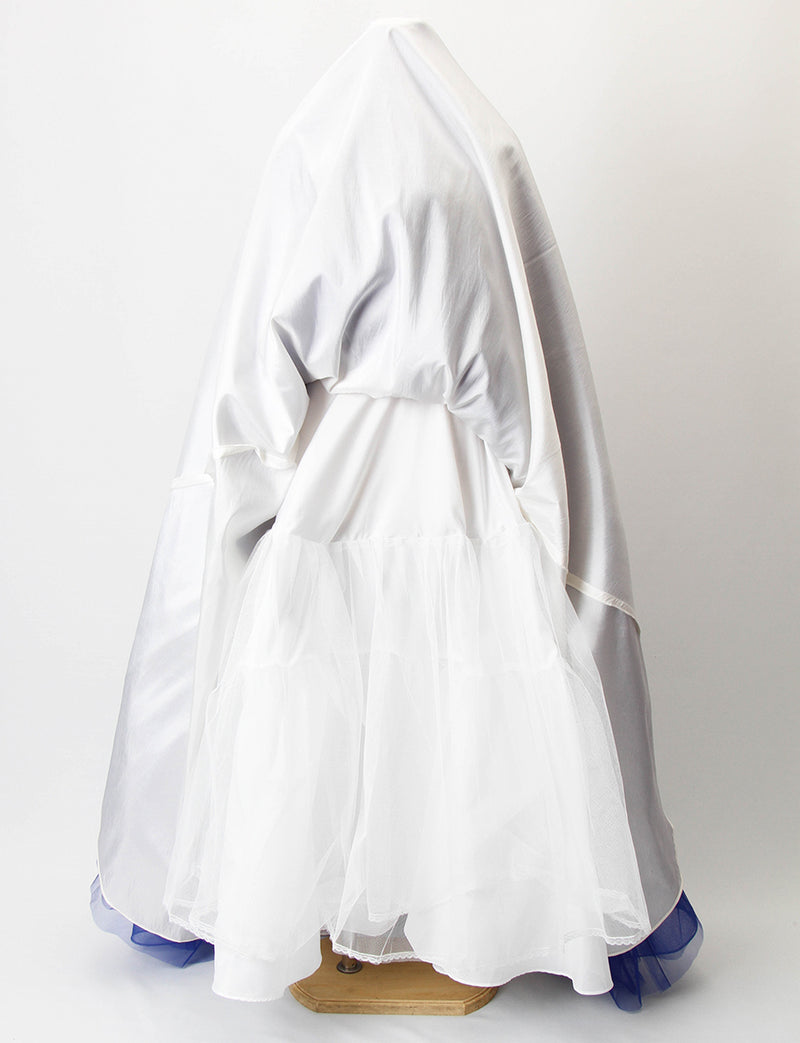 TWEED DRESS(ツイードドレス)のロイヤルブルーロングドレス・チュール｜TB1724-1-RBLのスカートパニエ画像です。