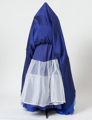 TWEED DRESS(ツイードドレス)のロイヤルブルーロングドレス・オーガンジー/チュール｜TB1735-RBLのスカートパニエ画像です。