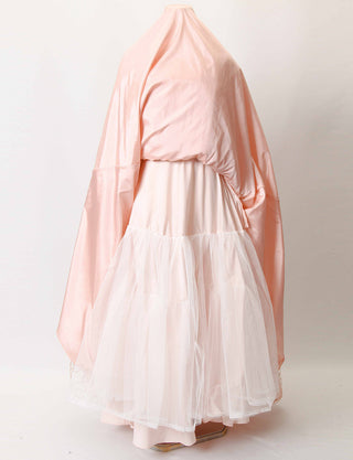 TWEED DRESS(ツイードドレス)のシェルピンクロングドレス・オーガンジー/チュール｜TB1735-SHPKのスカートパニエ画像です。
