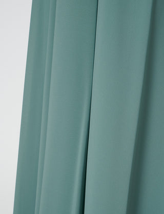 TWEED DRESS(ツイードドレス)のダークオリーブロングドレス・シフォン｜TD1810-DOVのスカート生地拡大画像です。