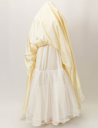 TWEED DRESS(ツイードドレス)のシャンパンロングドレス・チュール｜TD1813-CHAのスカートパニエ画像です。